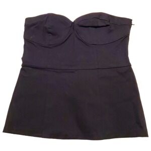 Future‎ Collective Black Strapless Top Bustier Corset Style Party Size S